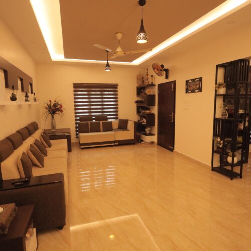 Villa Interior Renovation – Living, Dining & Entrance Enhancement Mr. Mathew & Ms. Siciliy Vennikulam, Thiruvalla, Kerala